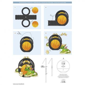 URSUS Laternenzeit Drache Bastelset inkl. LED-Lampe