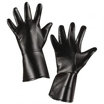 Kinderhandschuhe aus Kunstleder schwarz
