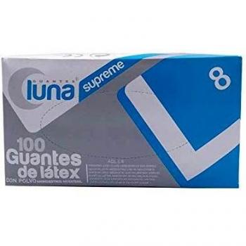 Látex con polvo Guantes Luna, multicolor, talla única, 100 unidades