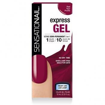 Sensation Nails Express Gel Polishes in Red Your Profile Hue, 1 x 10 ml Bottle Pack