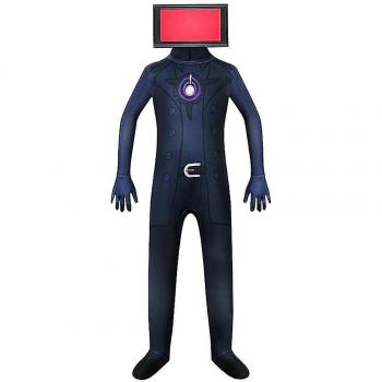 Enfant Costume TV Skibidi Toilette 8-9 ans – Cadeau Caméraman