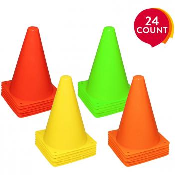 REEHUT 7.5 Inch Plastic Sport Training Traffic Cone Set for Kids