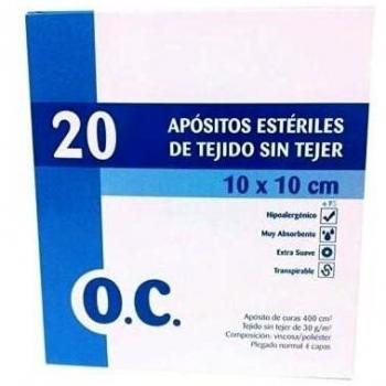 O.C. Sterile Non-Woven Fabric Pad 10cm x 10cm, 20 Count