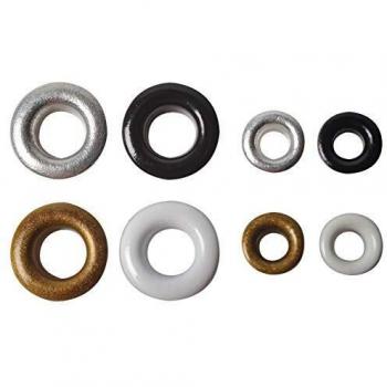 Oeillets 2 tailles, Ø 3,2 mm et 4,8 mm, 120 pièces