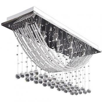 VidaXL White Crystal Bead Light 8 x G9 29 cm