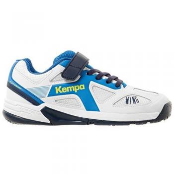 Unisex‑Handballschuhe Kempa Wing Junior – Weiß/Marine, Größe 39