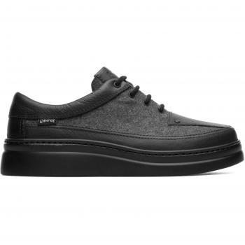 Grey‑Black Canvas‑Coated Sneaker – Size 37