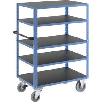 CustomLine Eurokraft Pro Carrello a Ripiani 4 Lati Aperto