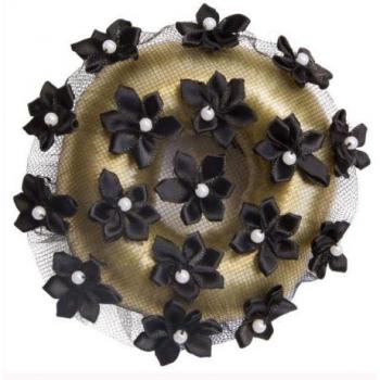Imperial Black Floral Racing Hair Net