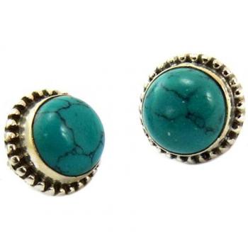 Heaven Turquoise – Boucles argentées de Les Trésors De Lily, 9 mm