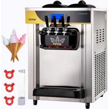Mophorn Helado Suave Comercial 2200 W – Sistema de 2×6 L y 2 L Yogur