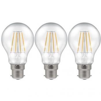 Crompton LED GLS 8.5 W B22 Filament – Warm White Clear, 10‑Piece Pack