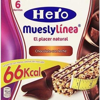 Corny Barritas 0 % de Chocolate con Leche, 6 x 20 g