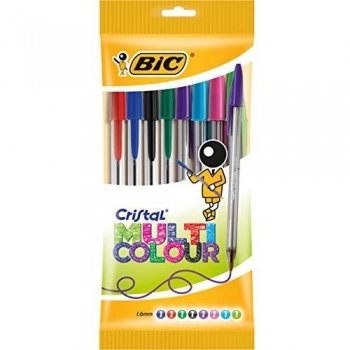 BIC Cristal Multicolore (8 couleurs) – Pochette
