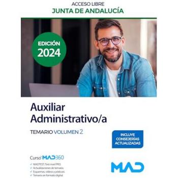 Auxiliar Administrativo/a (acceso libre). Temario volumen 2. Junta de Andalucía