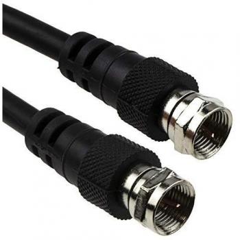 Satellite F Type Screw Connector Plug 75 Ohm RG59 Aerial Cable 0.5m