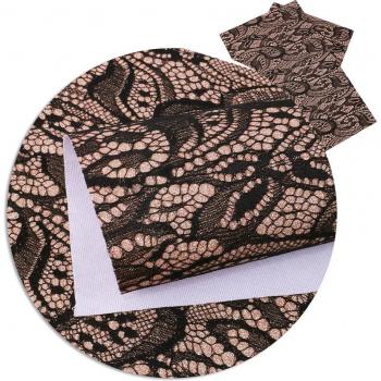20*34cm DIY Rhombus Lace Glitter Synthetic Leather