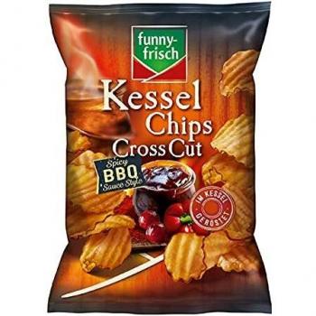 Funny-frisch Kessel Chips Cross Cut BBQ Sauce, 120g