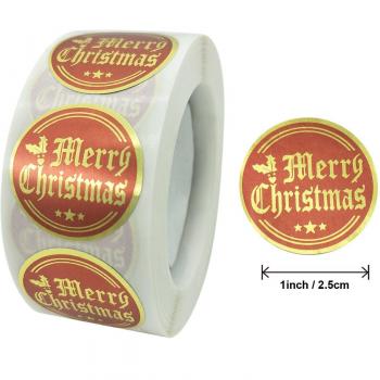 Sello Adhesivo Navidad 500 Uds./Rollo