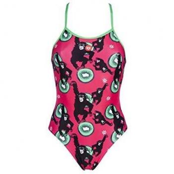 Maillot de bain arena 1 pièce Crazy Monkeys dos nu Femme XL Multicolore