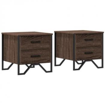 Armoire de lit « Chêne Doux » – tables de chevet 2 pcs, 40×41×40 cm – bois d’ingénierie