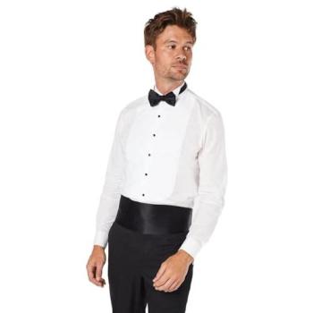 Burton Men's White Wing Collar Long Sleeve Dress Shirt – 16.5 in