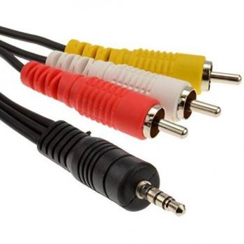 3.5 mm Male to 3 × RCA Female Cable