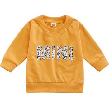Pull bébé léopard col rond automne 1-4 ans