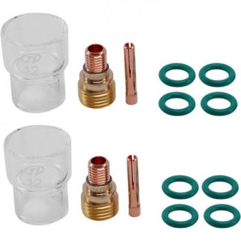 Juego de Accesorios de Soldadura TIG, 7 Piezas, Copas de Vidrio y Lentes de Gas para WP-9/20/25