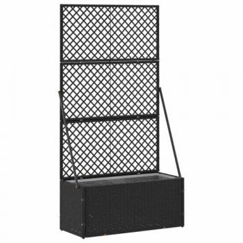 Piatto in Metallo per piante Nero 70x30x135 cm