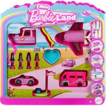 Mini BarbieLand Poppen & Auto Set – 4 mini poppen (1,5) + 4 voertuigen met verrassende kleurverandering