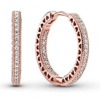 Pendientes de aro Corazones 286318CZ