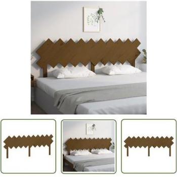 Bettkopfteil Braun 196x3x80,5 cm Massivholz
