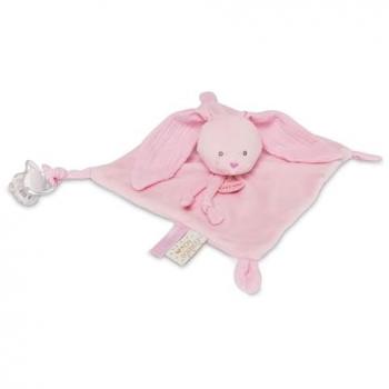 Doudou Plat Lapin Misty Rose 23 cm