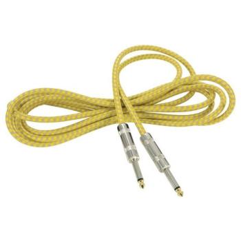 Chord Classic Retro Braided Guitar Leads 6.3mm Mono Jack Plug