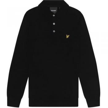Polo Noir Lyle & Scott 1874 KN2113V Coton Mérinos