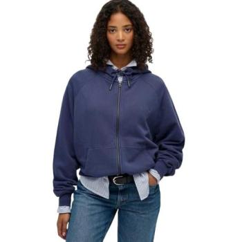 Superdry Essential Women’s Tie‑Dye Zip‑Up Sweatshirt – Mariner Navy
