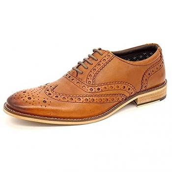 Frank James Enfield Tan Leather Brogue Shoes