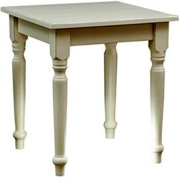 Table de Cuisine Rustique en Tilleul Finition Or Vieilli 70x70x78 cm