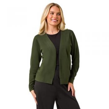 Slim Fit Petite Cardigan in Khaki
