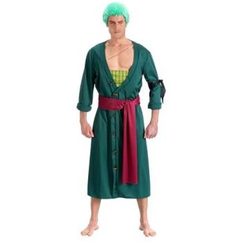 Maillot de Combat Zoro One Piece – Pirate Hunter, Taille S, Vert – C4614S