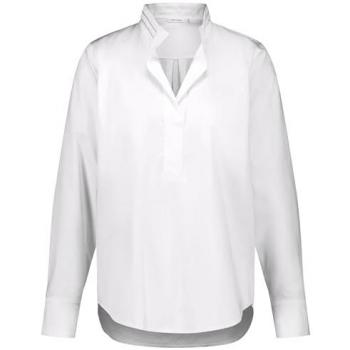 GERRY WEBER Klassische Bluse Baumwollbluse mit dekorativem Stehkragen