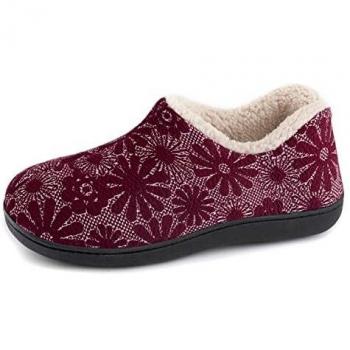 UltraIdeas Cozy Wool‑Cotton Memory Foam Slippers – Warm Fleece Lining, Non‑Slip Bottom