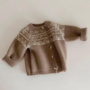 Pull d’Hiver Bébé Fille Coton Vintage