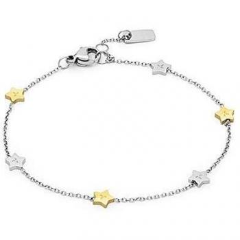 Pulsera Mr. Wonderful 18cm acero inoxidable estrellas WJ30313