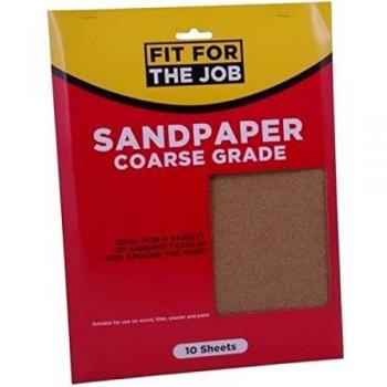 FIT FOR THE JOB Coarse Sandpaper Pack of 10 FFJASP10C