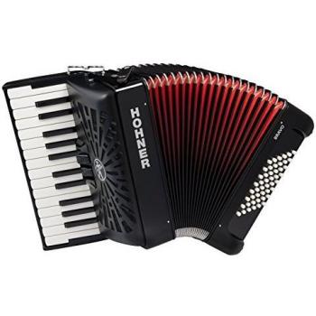 Hohner Bravo II 48 Silentkey Akkordeon, Schwarz