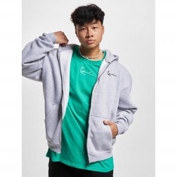 Karl Kani Signature Zip Hoody in Hellgrau