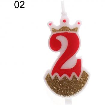 Digital Number Crown Candles