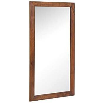 Massivmoebel24 Wandspiegel Akazie 115x6x60 nougat lackiert Oxford